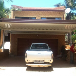 Alternative view of Fixed IBR aluminium awnings